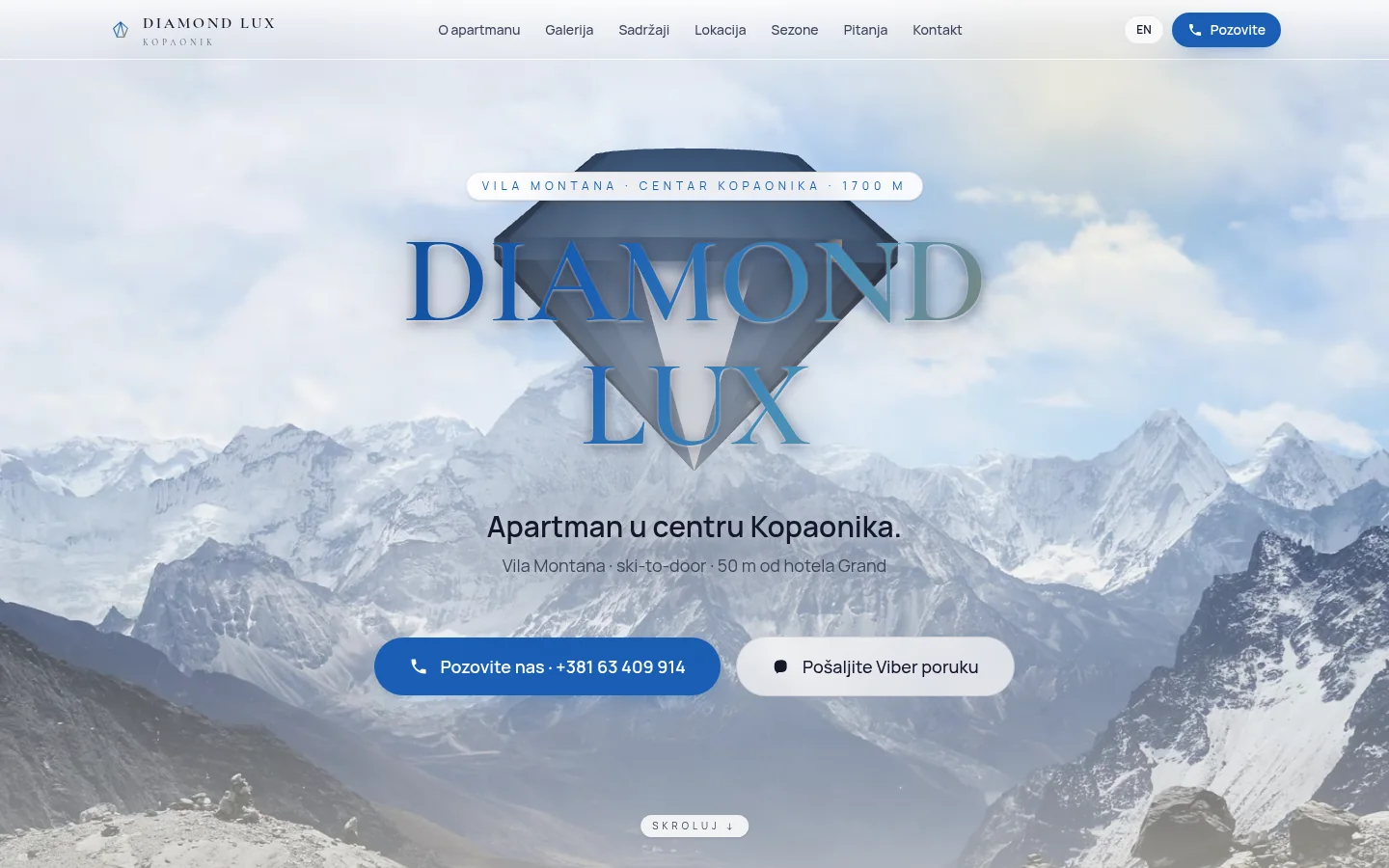 Diamond Lux Kopaonik — sajt