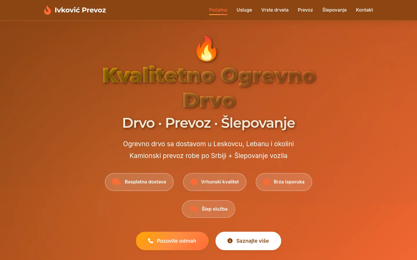 Ivković Prevoz — sajt